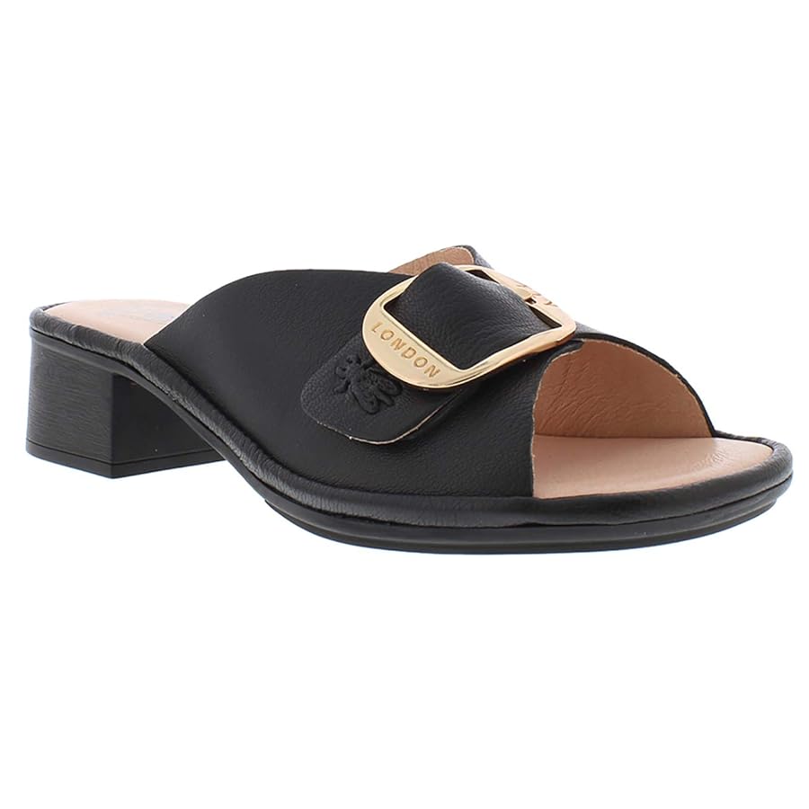 Amazon.com | Fly London Women's Mules, Black, 36 | Heeled